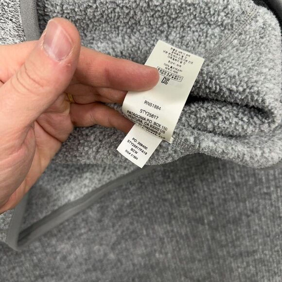 Patagonia Gray Women's Sweater size large 1/4 Zipper - Picture 9 of 11